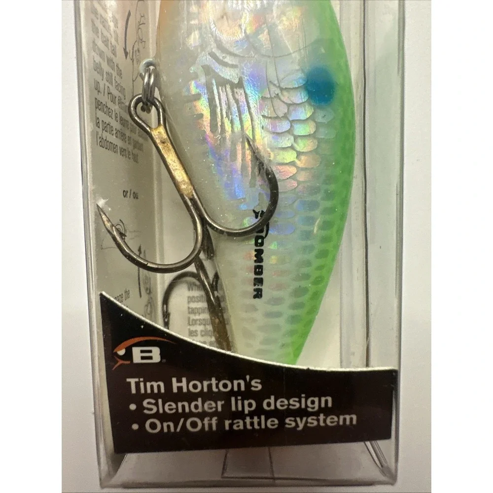 Bomber Tim Horton's Switchback Shad, Citrus,8-14ft Crankbait On/Off Rattle, NIB